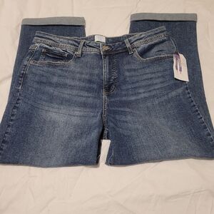 Classic Blue Denim Women's Jeans. Cropped. Size 12.